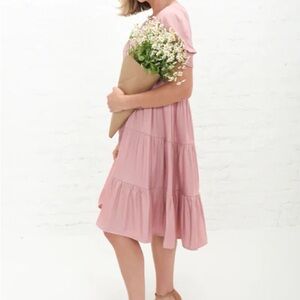 Mikarose Pink Tiered Dress